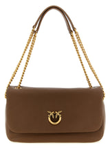 Brown Lamb Leather Shoulder Bag