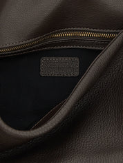 Brown Lamb Leather Shoulder Bag