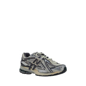 New Balance Silver Polyester Athletic Sneakers