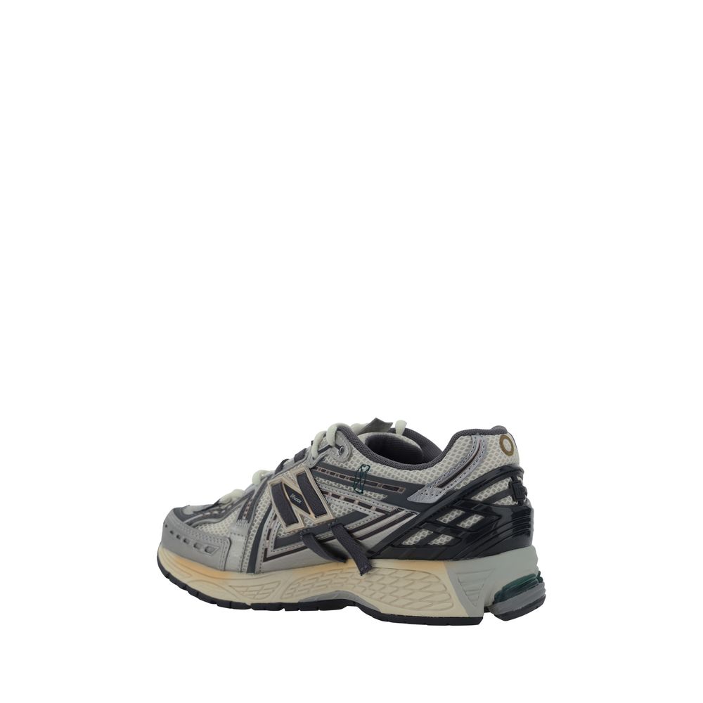New Balance Silver Polyester Athletic Sneakers