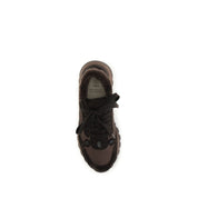 Brunello Cucinelli Brown Calf Leather Bos Taurus Athletic Sneakers