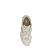 New Balance White Fabric Athletic Sneakers