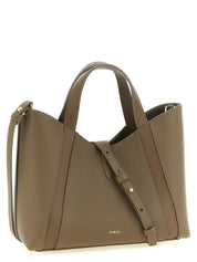 Furla Gray Calfskin Tote Bag