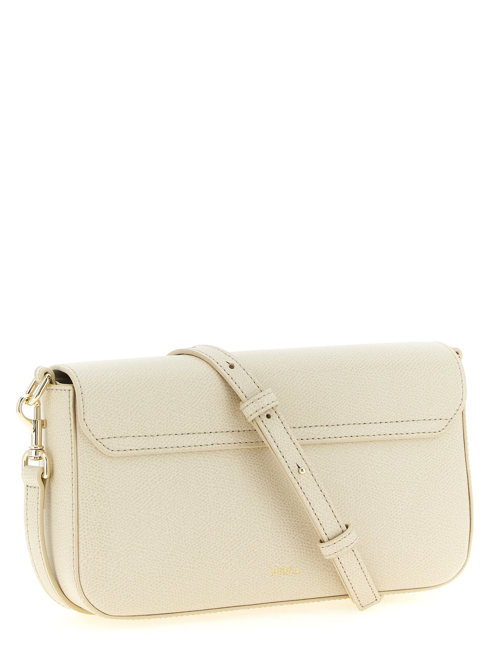 White Calfskin Crossbody Bag