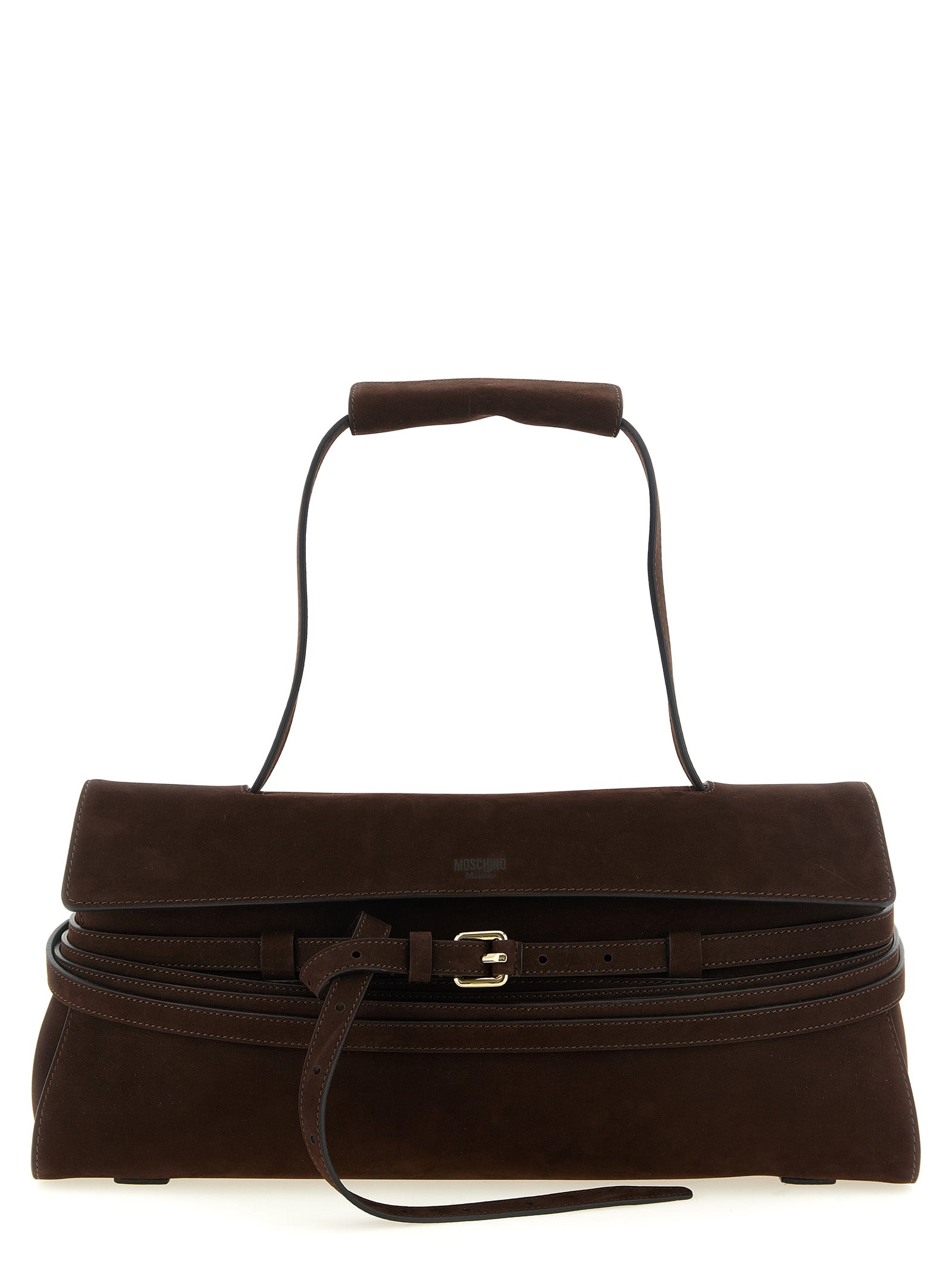 Brown Calfskin Shoulder Bag