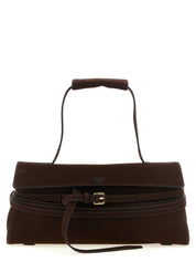 Brown Calfskin Shoulder Bag