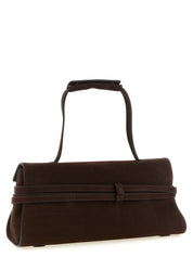 Brown Calfskin Shoulder Bag
