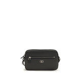 Valentino Garavani Black Calf Leather Bos Taurus Shoulder Bag