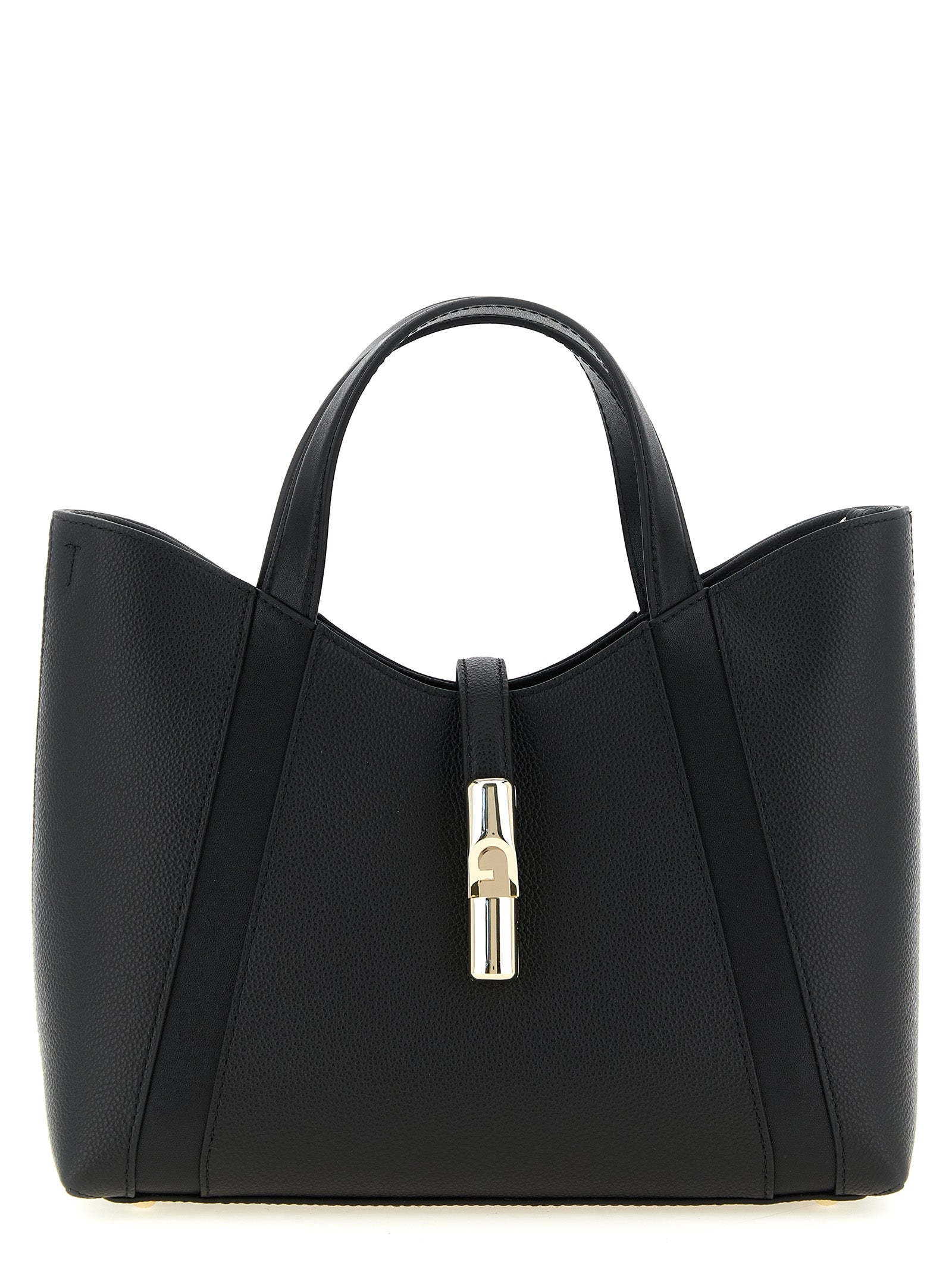 Furla Black Calfskin Tote Bag
