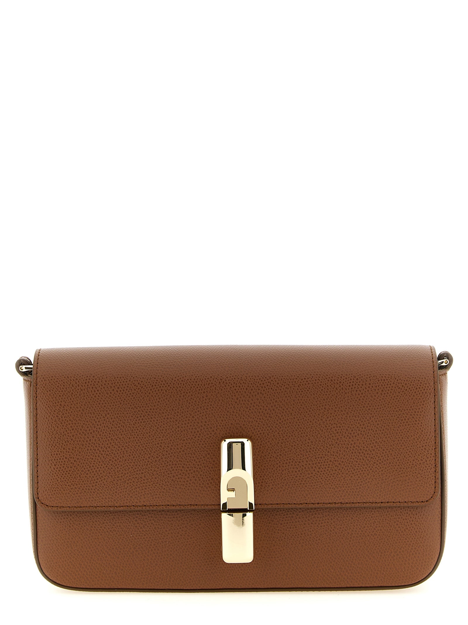 Brown Calfskin Crossbody Bag