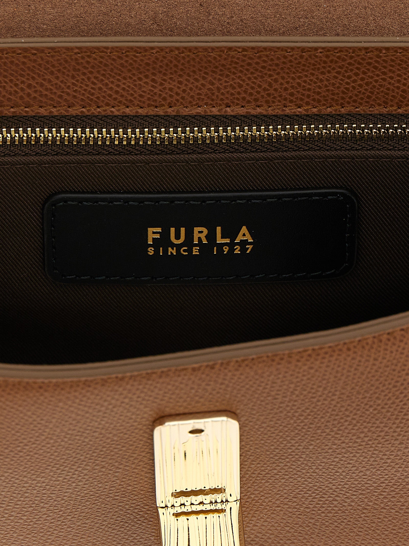 Brown Calfskin Crossbody Bag