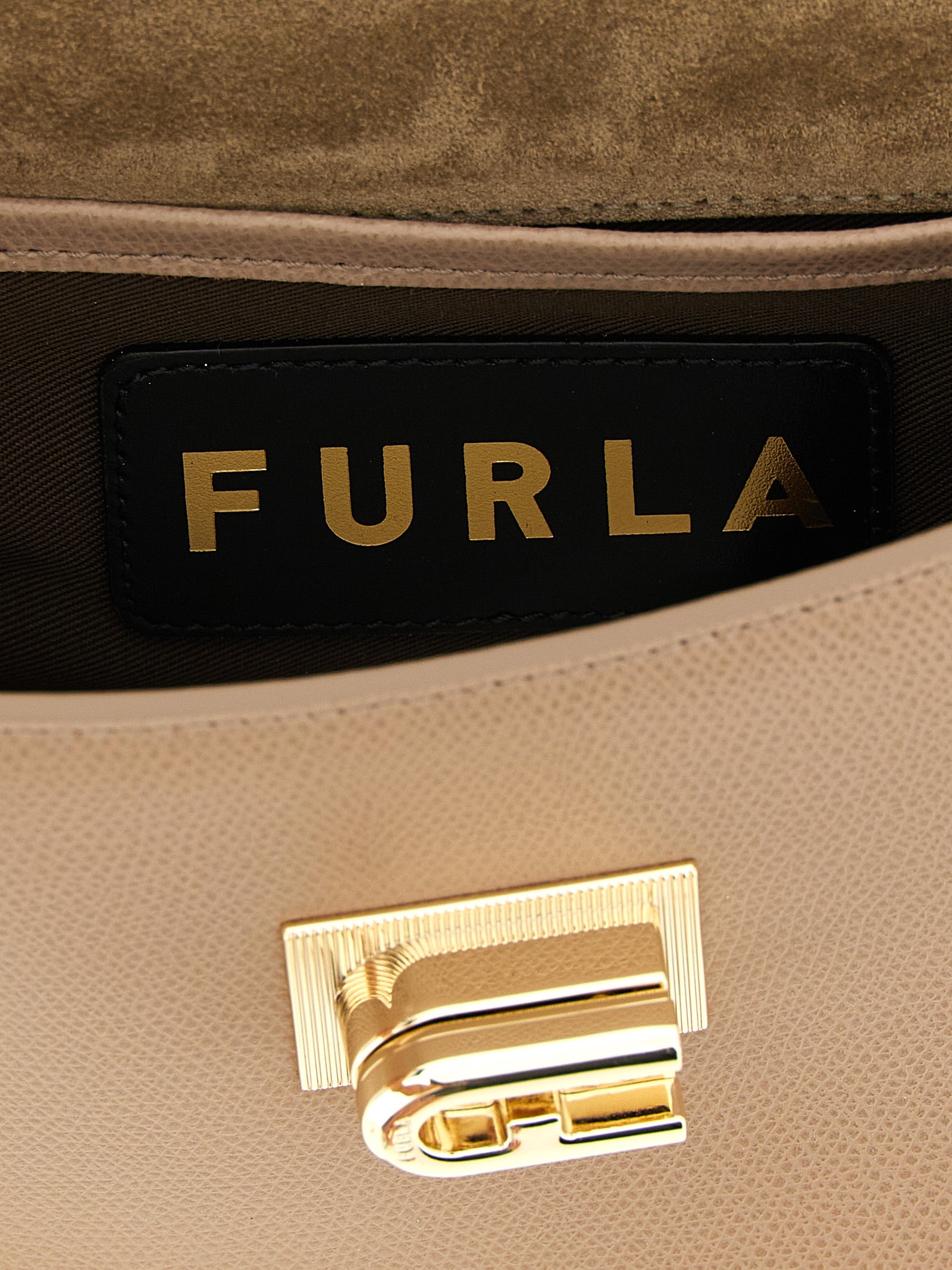Furla Beige Calfskin Crossbody Bag