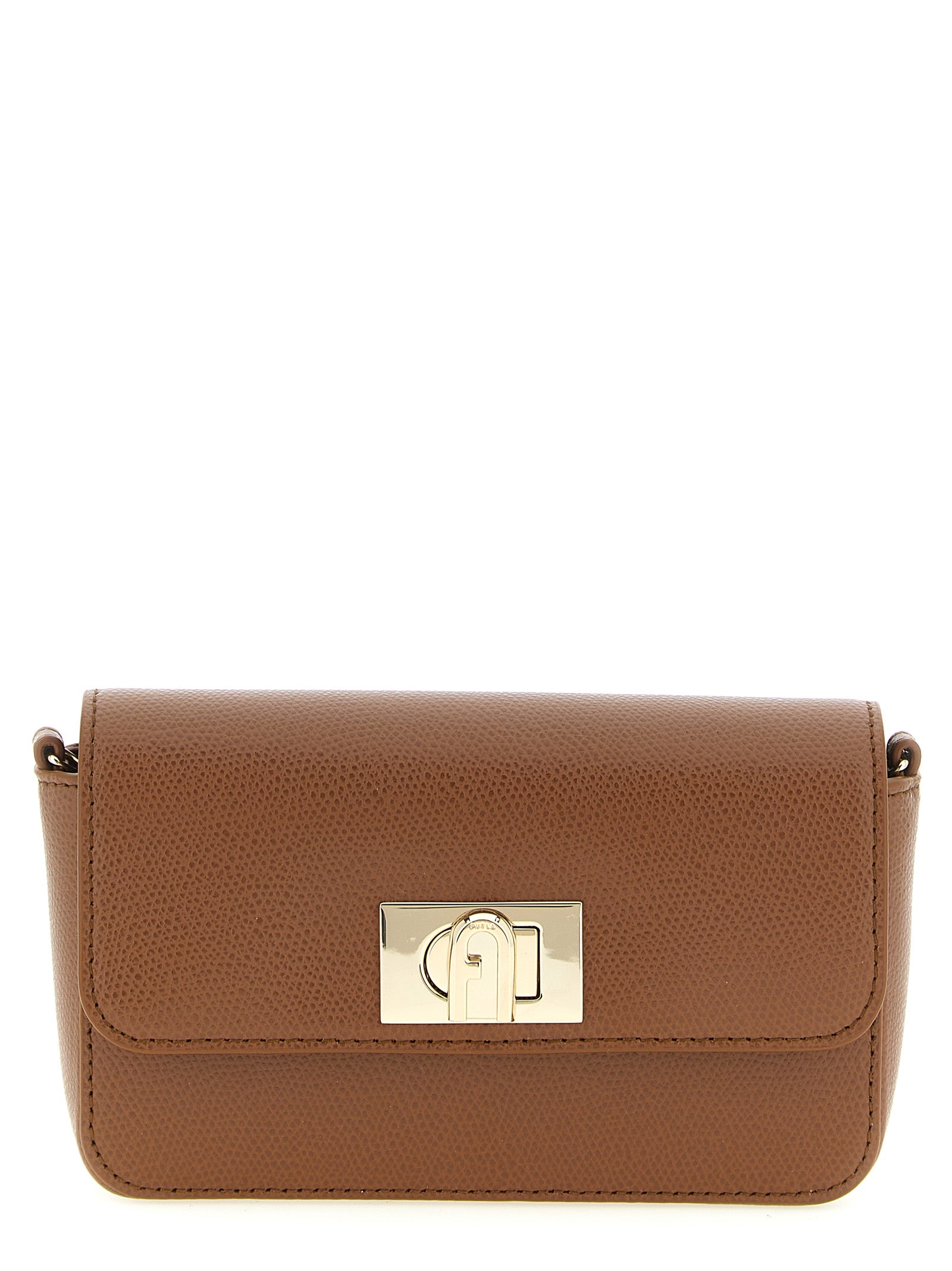 Furla Brown Calfskin Crossbody Bag