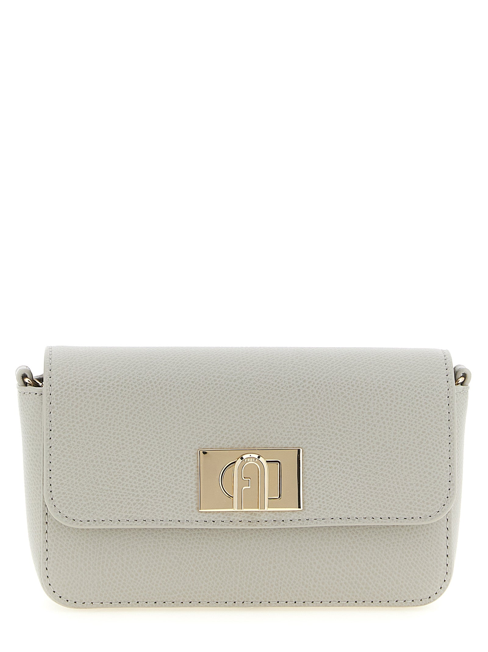 Furla Gray Calfskin Crossbody Bag