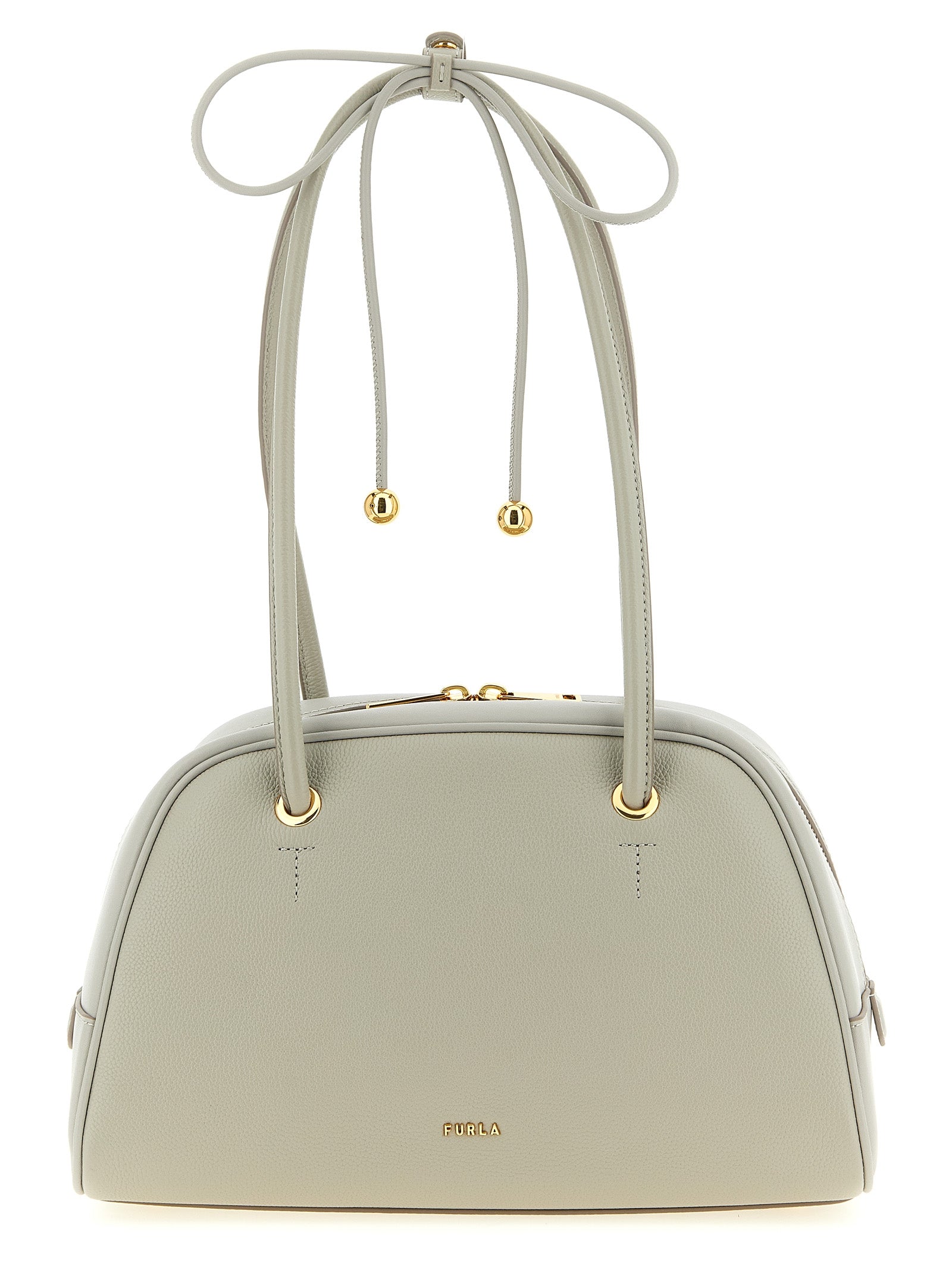 Furla Gray Calfskin Handbag
