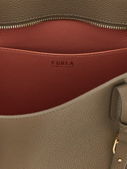 Furla Gray Calfskin Tote Bag