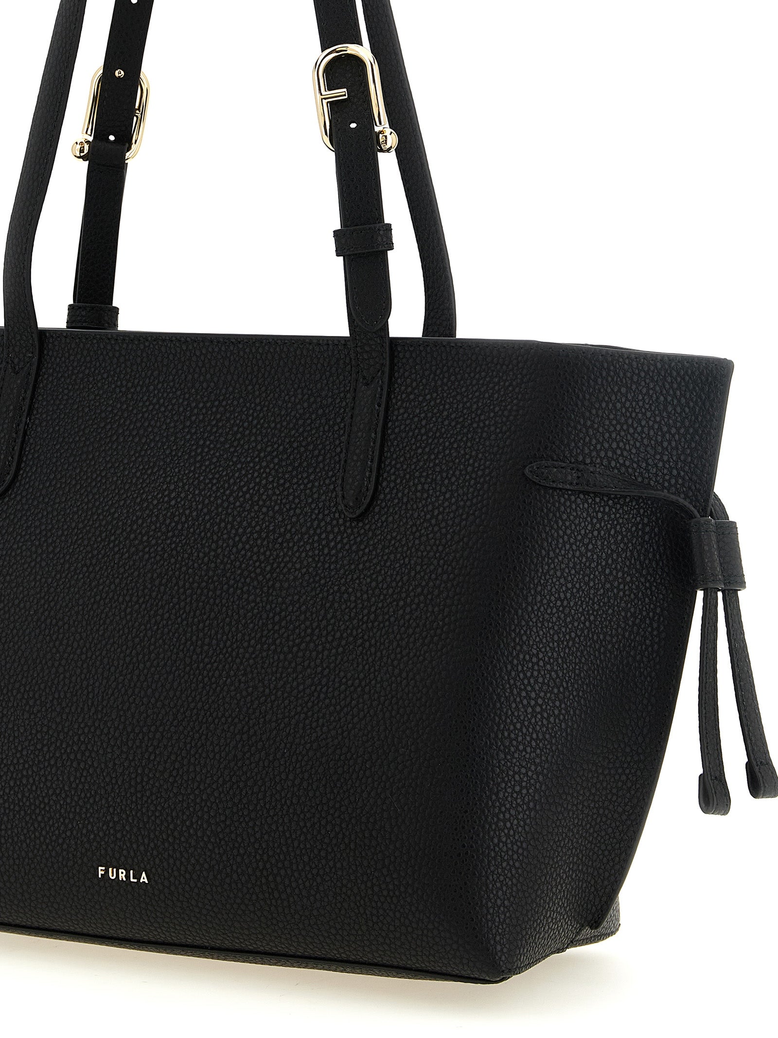 Furla Black Calfskin Tote Bag