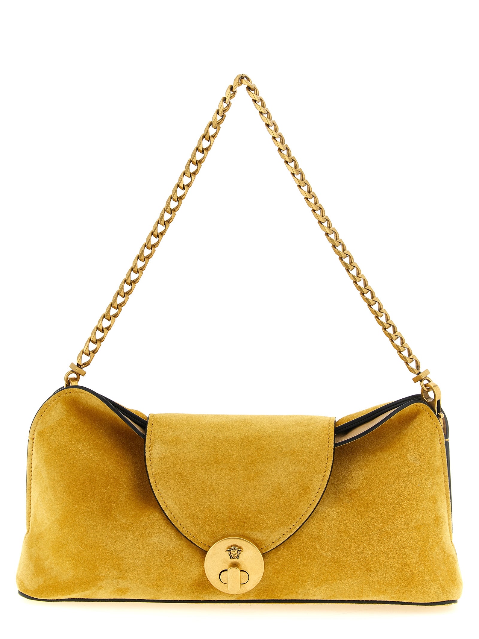 Bicolor Calfskin Clutch Bag