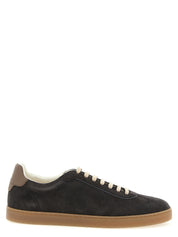 Brunello Cucinelli Gray Calfskin Low Top Sneakers