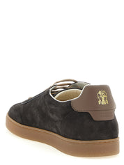 Brunello Cucinelli Gray Calfskin Low Top Sneakers