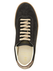 Brunello Cucinelli Gray Calfskin Low Top Sneakers