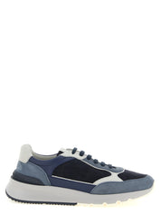 Brunello Cucinelli Blue Calfskin Athletic Sneakers