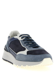 Brunello Cucinelli Blue Calfskin Athletic Sneakers