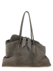 Gray Bovine Leather Shoulder Bag