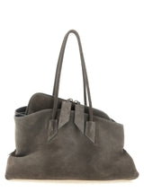 Gray Bovine Leather Shoulder Bag