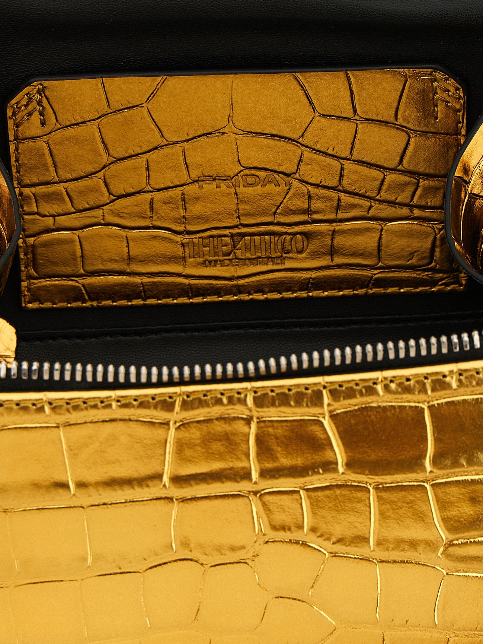 Gold Bovine Leather Handbag