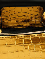 Gold Bovine Leather Handbag