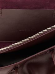 Purple Bovine Leather Shoulder Bag