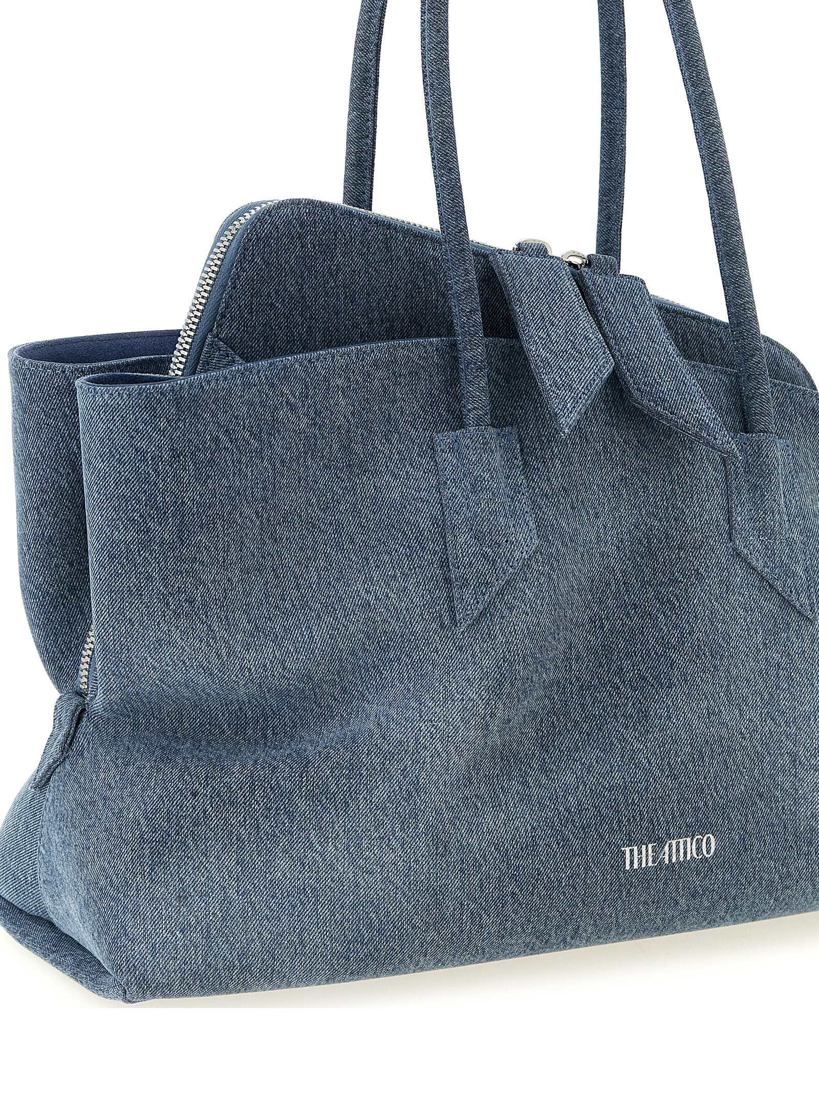 Blue Cotton Shoulder Bag