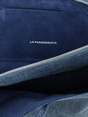 Blue Cotton Shoulder Bag