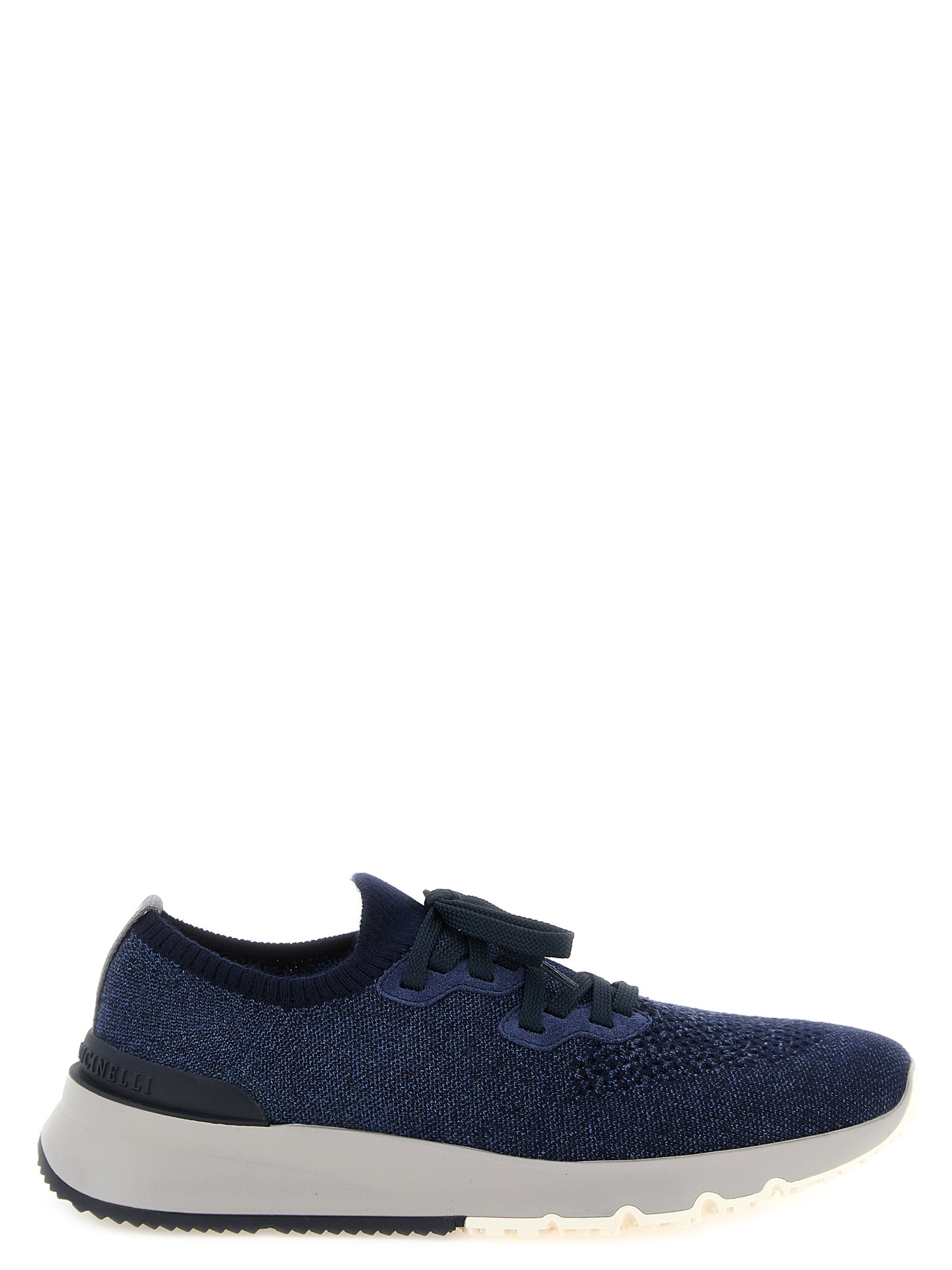 Brunello Cucinelli Blue Cotton Athletic Sneakers
