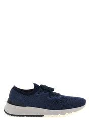 Brunello Cucinelli Blue Cotton Athletic Sneakers