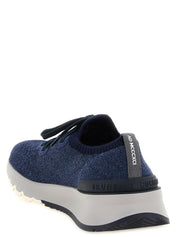 Brunello Cucinelli Blue Cotton Athletic Sneakers