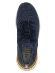 Brunello Cucinelli Blue Wool Athletic Sneakers