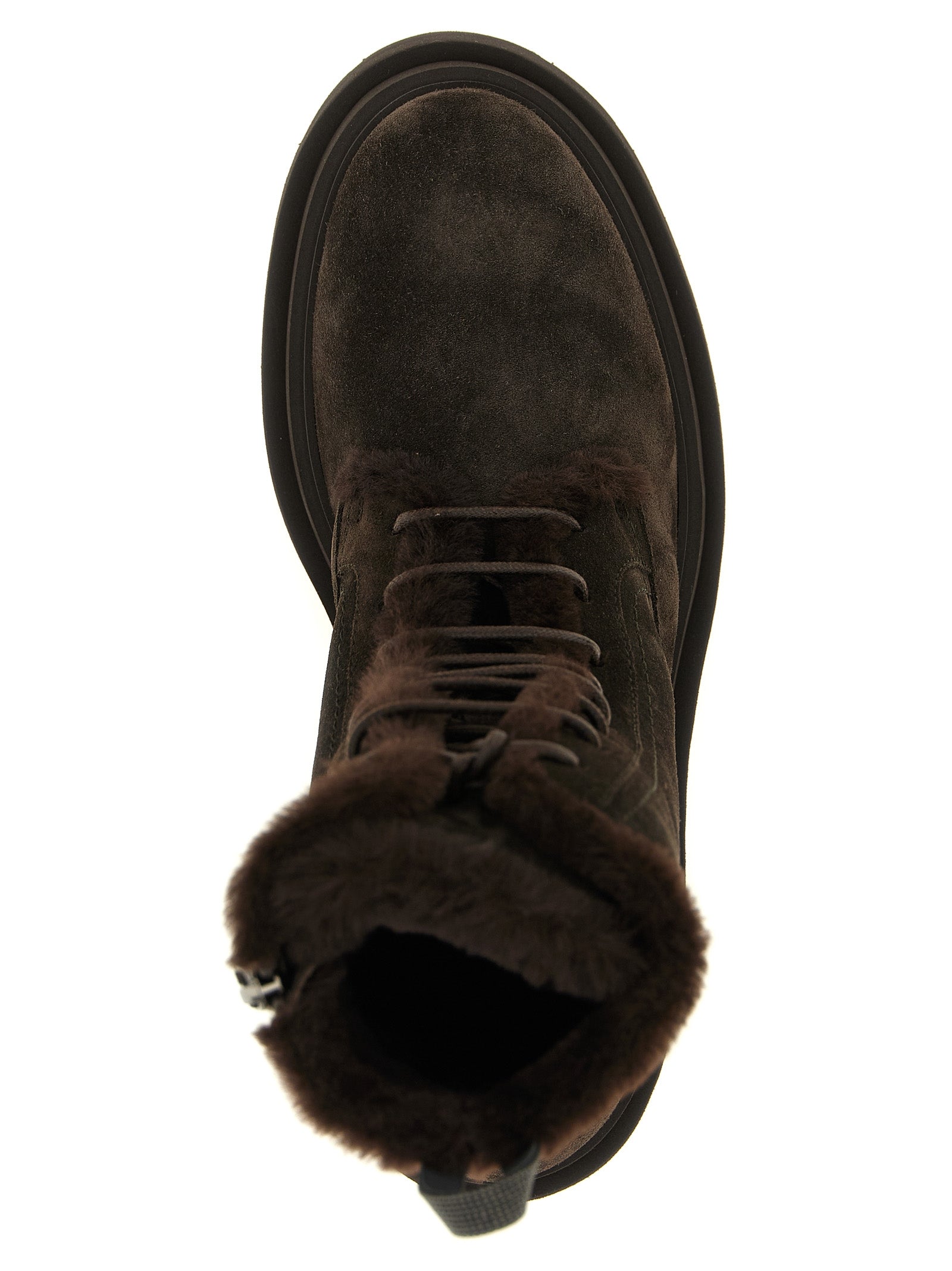 Brunello Cucinelli Brown Calfskin Lace-Up Boots Brunello Cucinelli