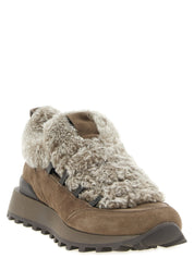 Brunello Cucinelli Brown Calfskin Chunky Sneakers