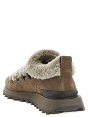 Brunello Cucinelli Brown Calfskin Chunky Sneakers