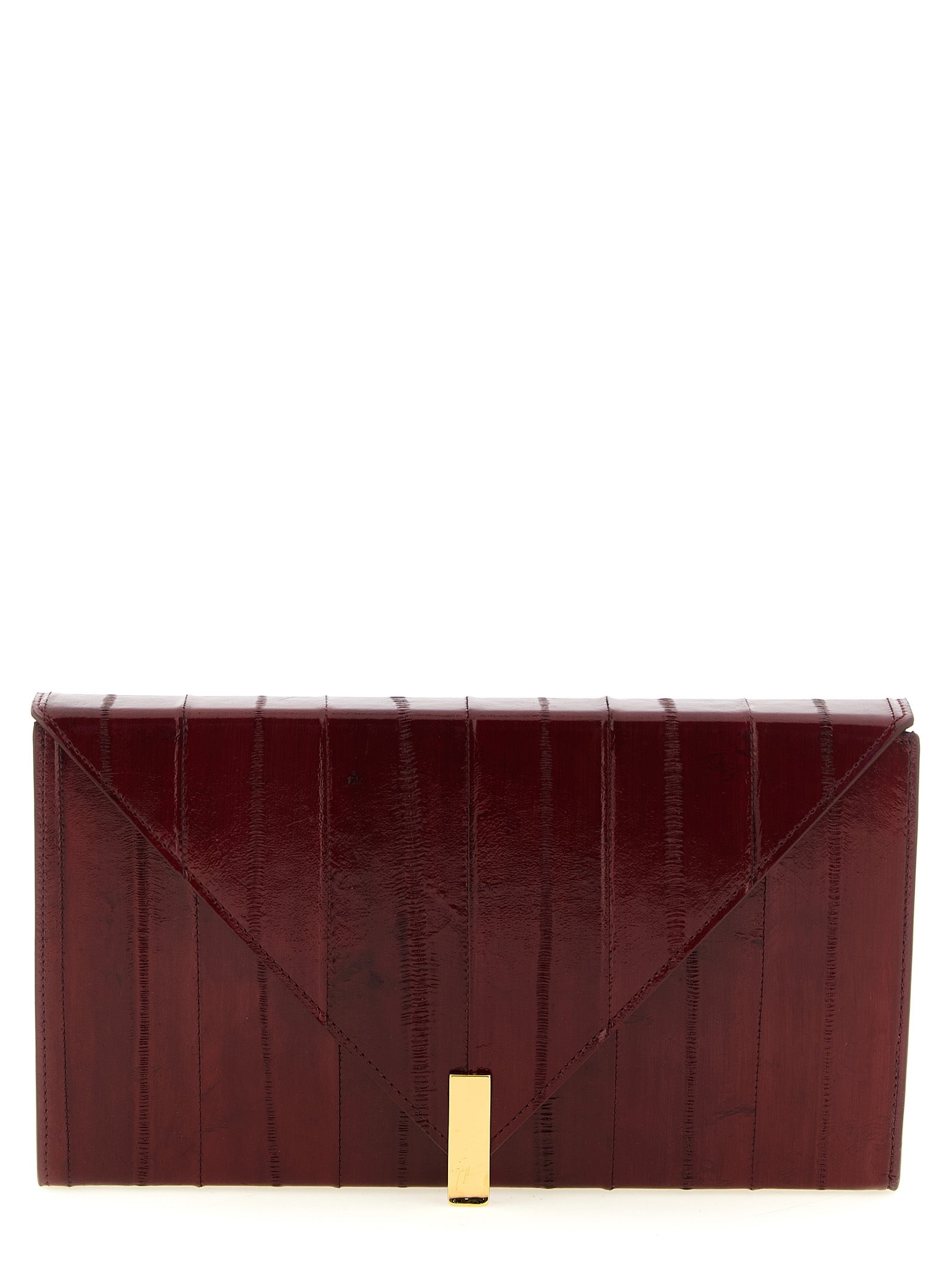 Bordeaux Leather Clutch Bag