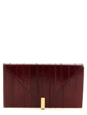 Bordeaux Leather Clutch Bag