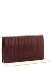 Bordeaux Leather Clutch Bag