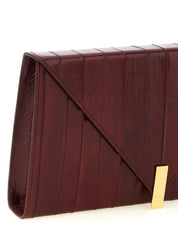 Bordeaux Leather Clutch Bag