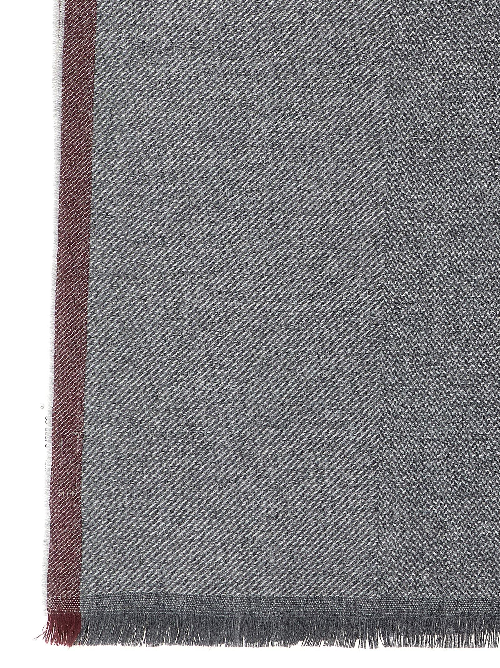 Brunello Cucinelli Gray Wool Scarf
