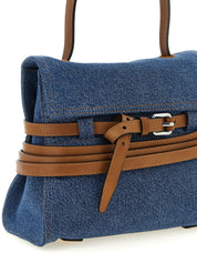 Blue Cotton Handbag