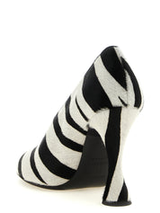 Bicolor Calfskin High Heel Pumps