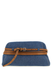 Blue Cotton Clutch Bag