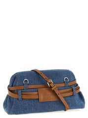 Blue Cotton Clutch Bag